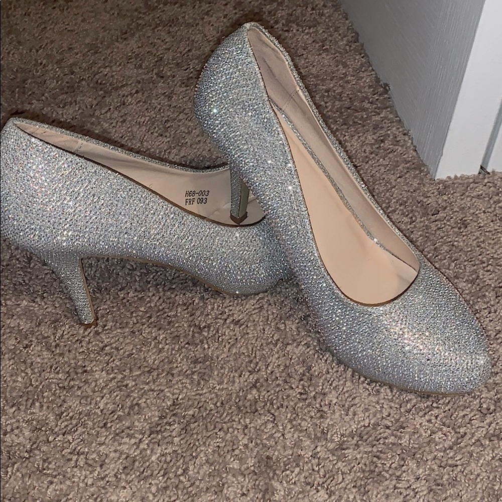 Studded sparkly heels